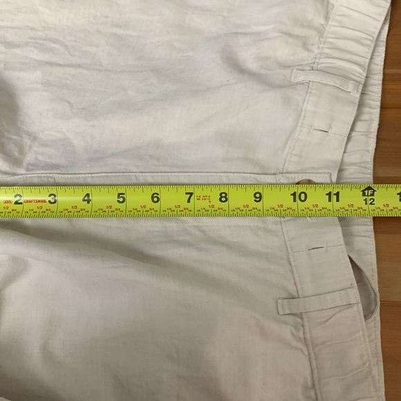 Uniqlo NWOT lightweight linen  cotton spandex summer pants, off white - Picture 8 of 10